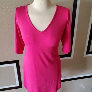 Pink v neck soft cotton top